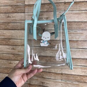 Sanrio Character Pochacco Clear Handbag With Shoulder Mini Tote Bag Japan